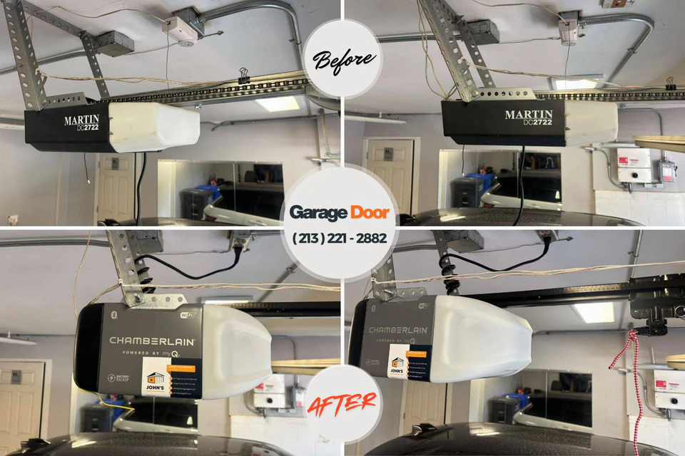 Before and after: garage door repair Harrisville, WV
